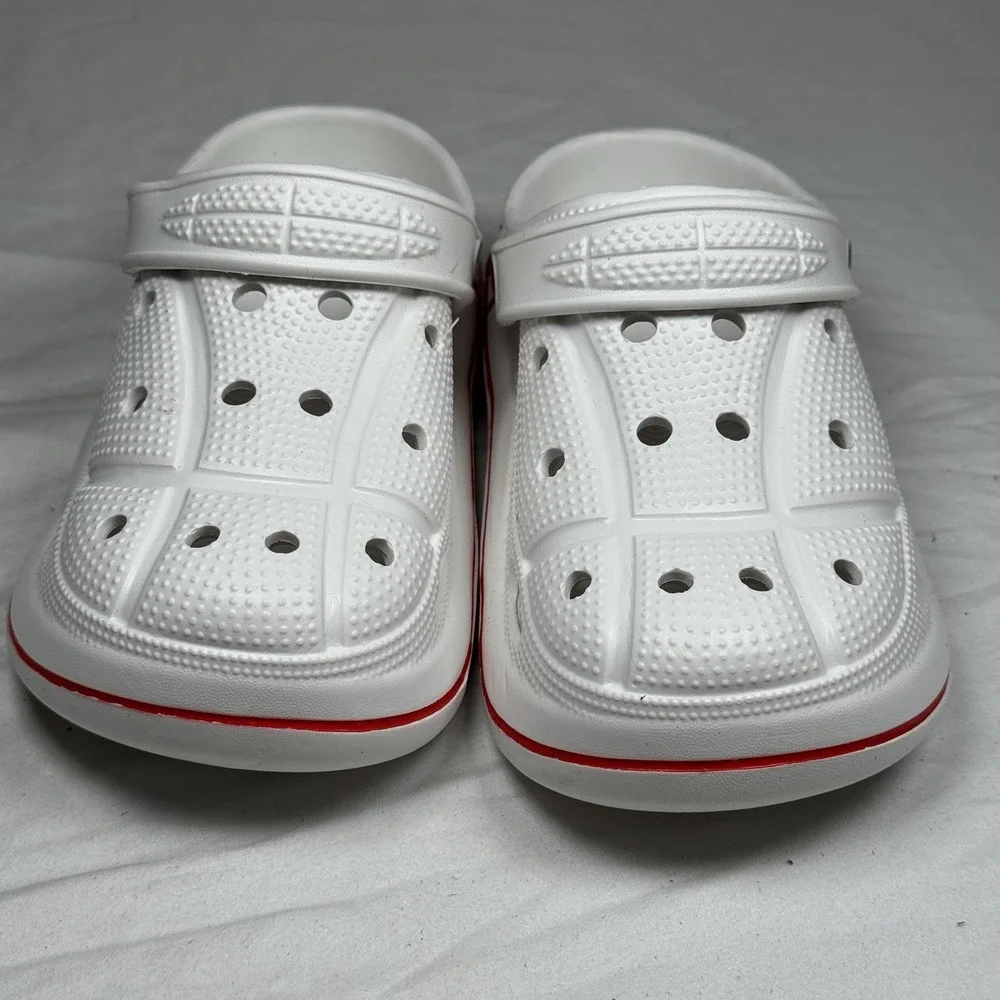 Kids White Clogs Size US 13 Slip On Sandals With Charms‎ Lightweight